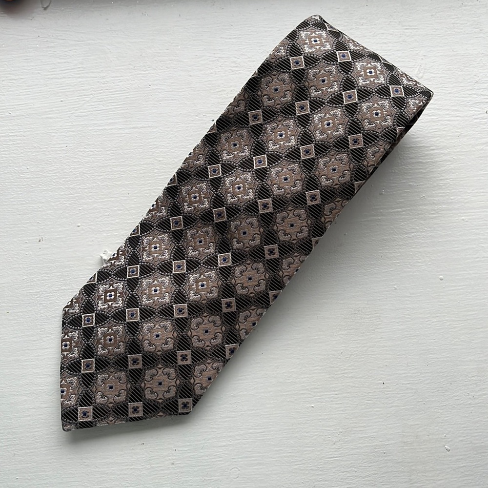 Screenplay by Martin Wong Men's Patterned Woven Silk Tie